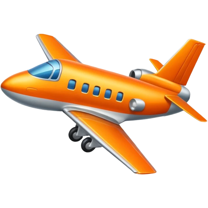 Orange plane rising to right side emoji