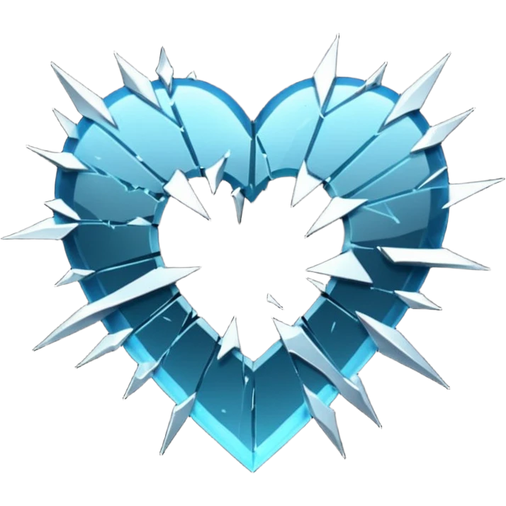 emo heart with a shattered glass effect emoji