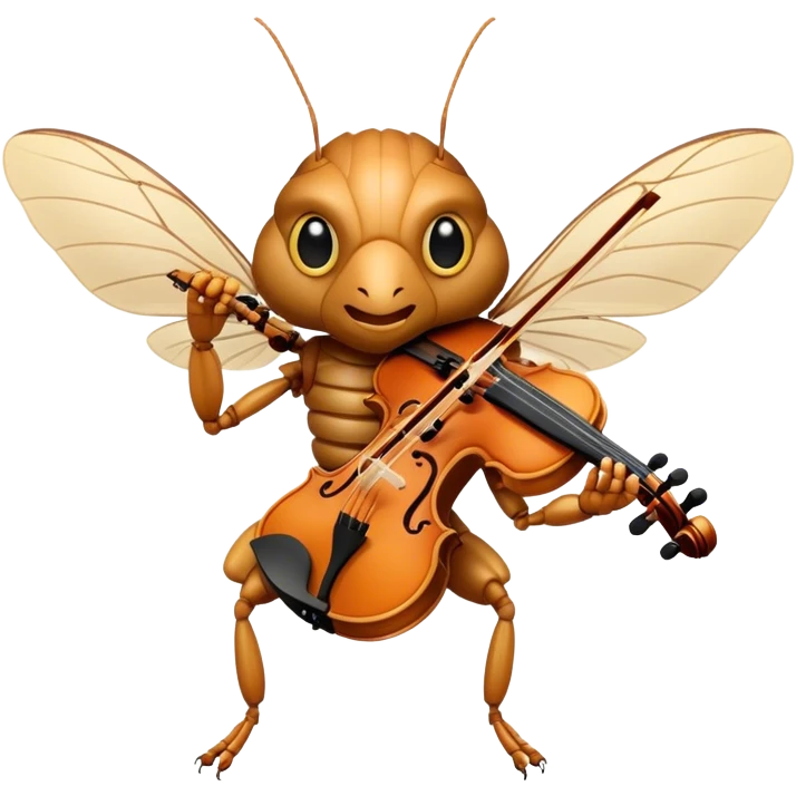 cicada playing violon  emoji