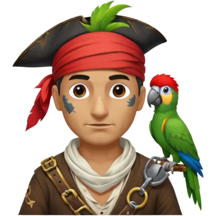 pirate and parrot emoji