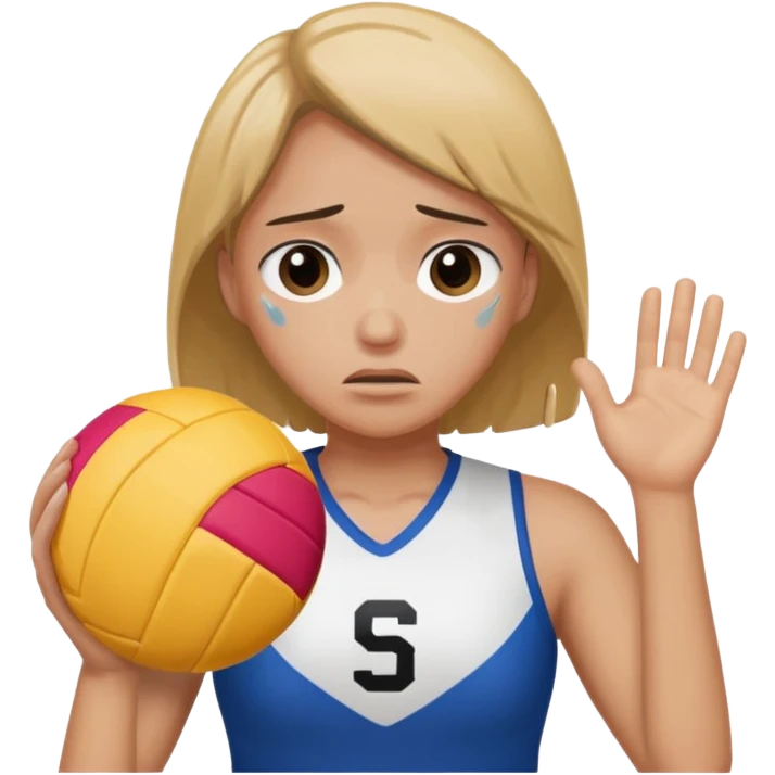 🏐 + 🥺 emoji