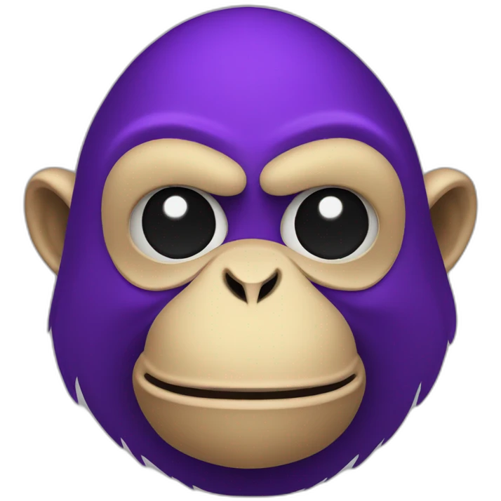 purple anonymous guy fawkes monkey head emoji