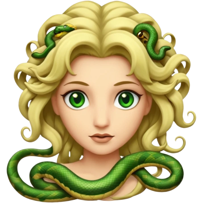 Blonde cute Medusa  emoji