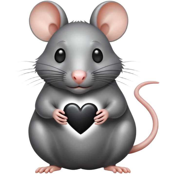 Rat black heart emoji