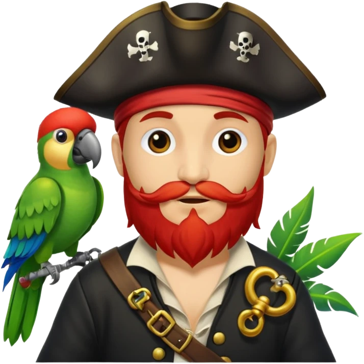 pirate and parrot emoji