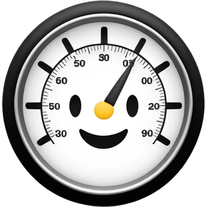 depth meter gauge, no numbers, minimal design, clear face, emoji style emoji