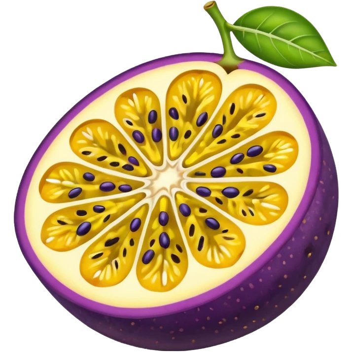 passion fruit sliced emoji