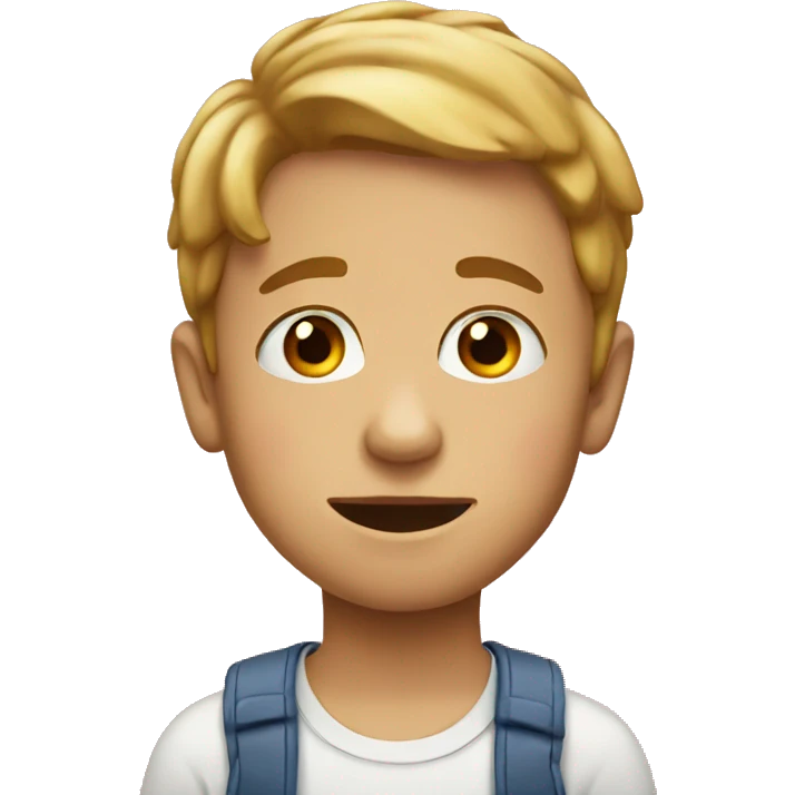 kid with red acne emoji