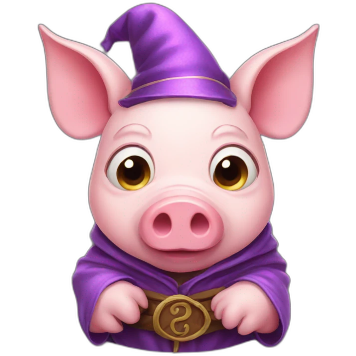 Wizard pig emoji