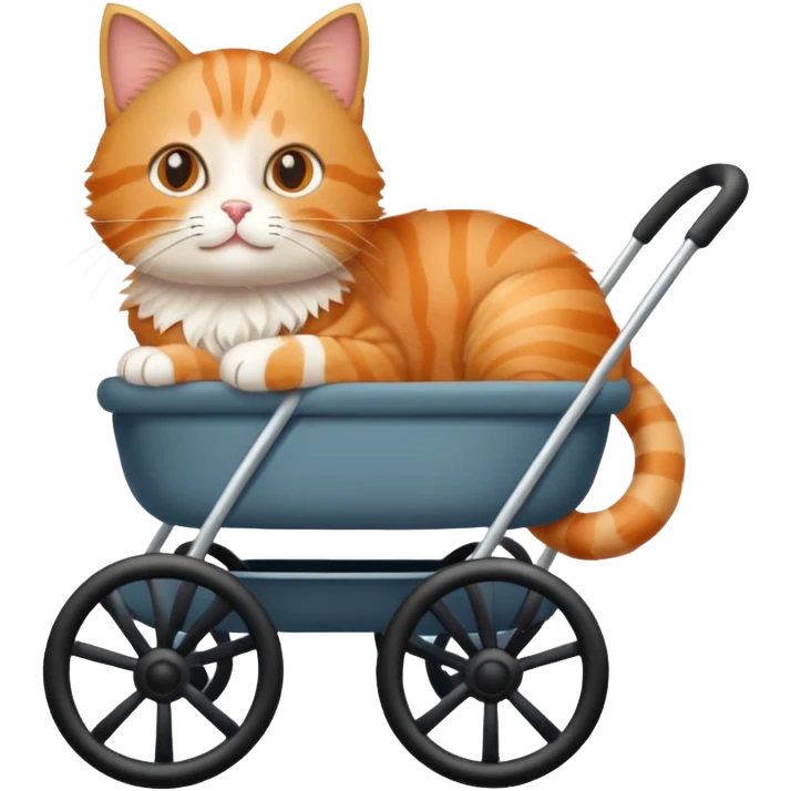 Cat in a stroller emoji