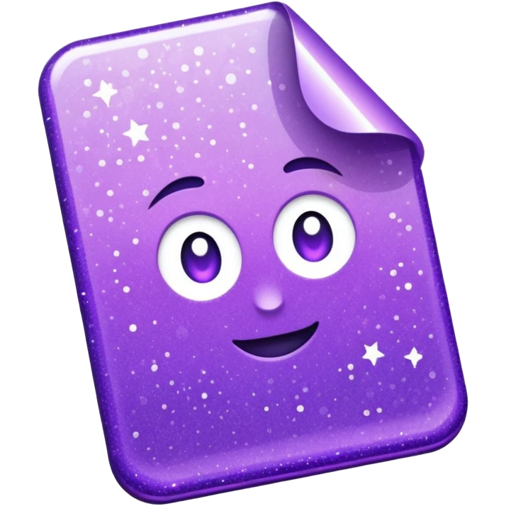 glitter documento confirmed purple mark emoji