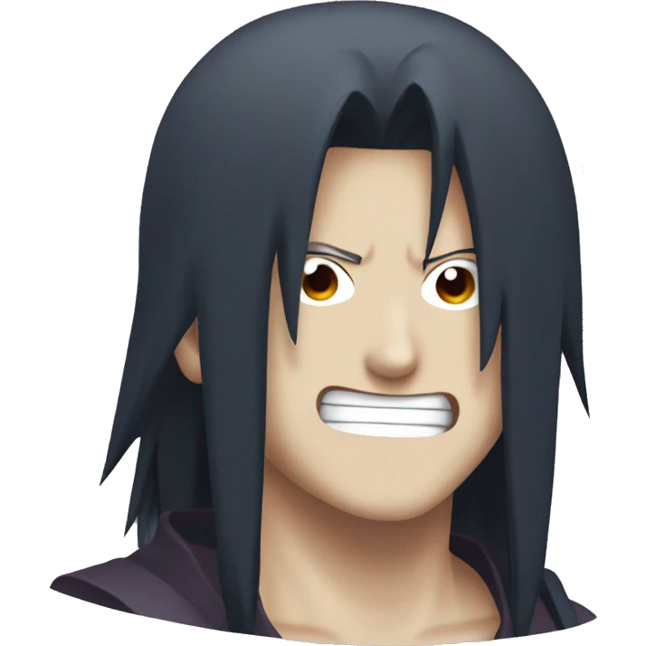 Create an emoji of Madara Uchiha laughing angry emoji