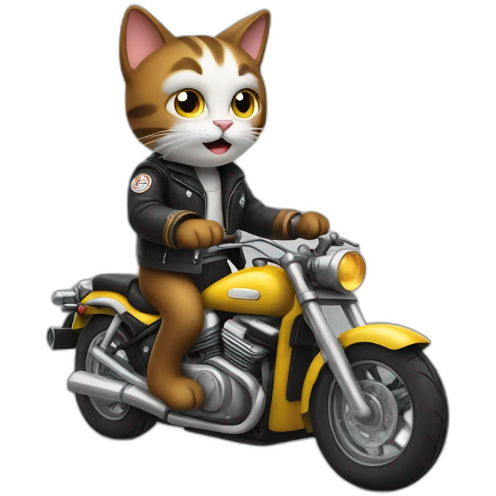 félix the cat riding a motorcycle emoji