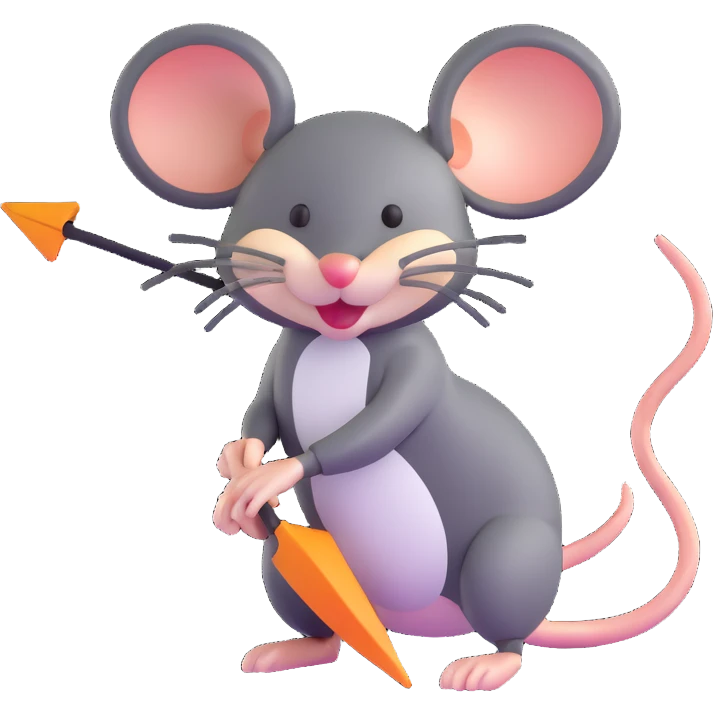 Cartoonish mouse arrow cursor clicking emoji
