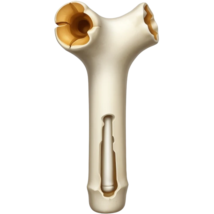 a femur bone with small holes inside emoji