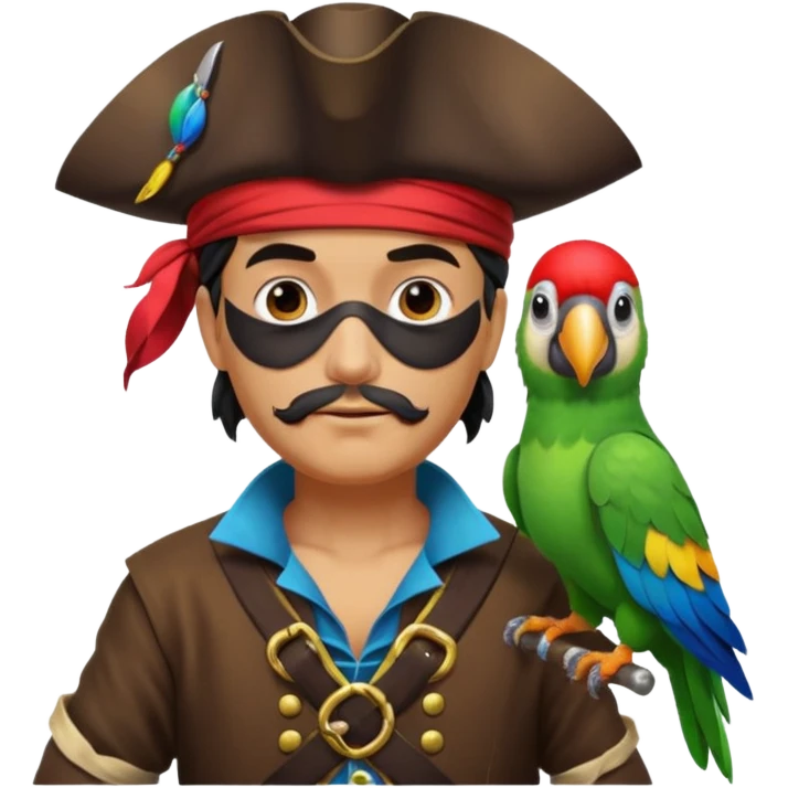 pirate and parrot emoji