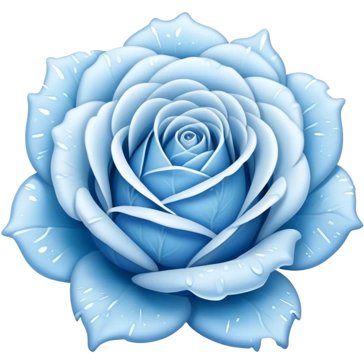 ice blue rose emoji