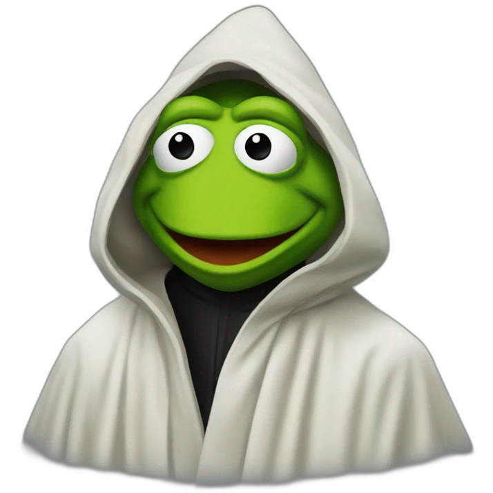 kermit in a black robe emoji