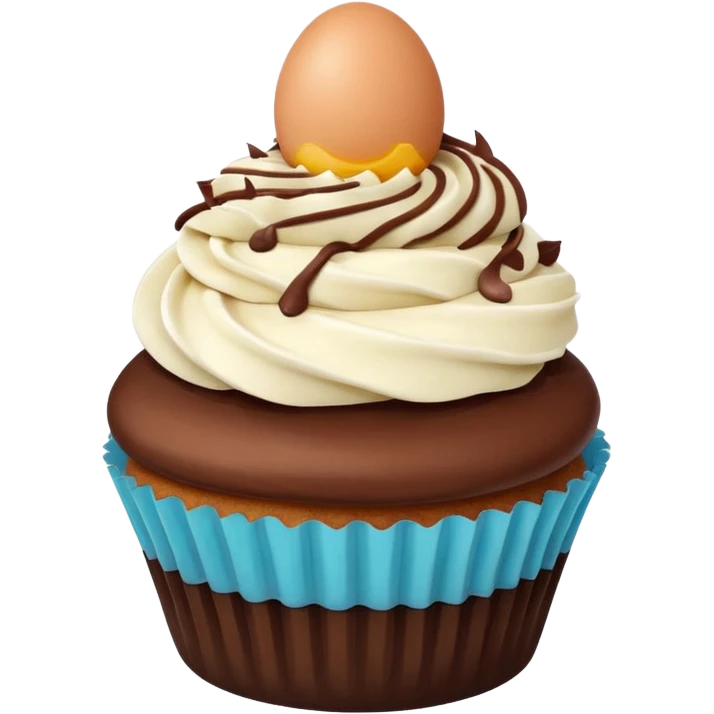 Cupcake With Egg emoji