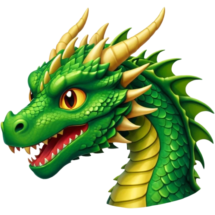 A realistic dragon emoji