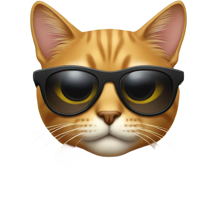 Cat with sunglasses emoji