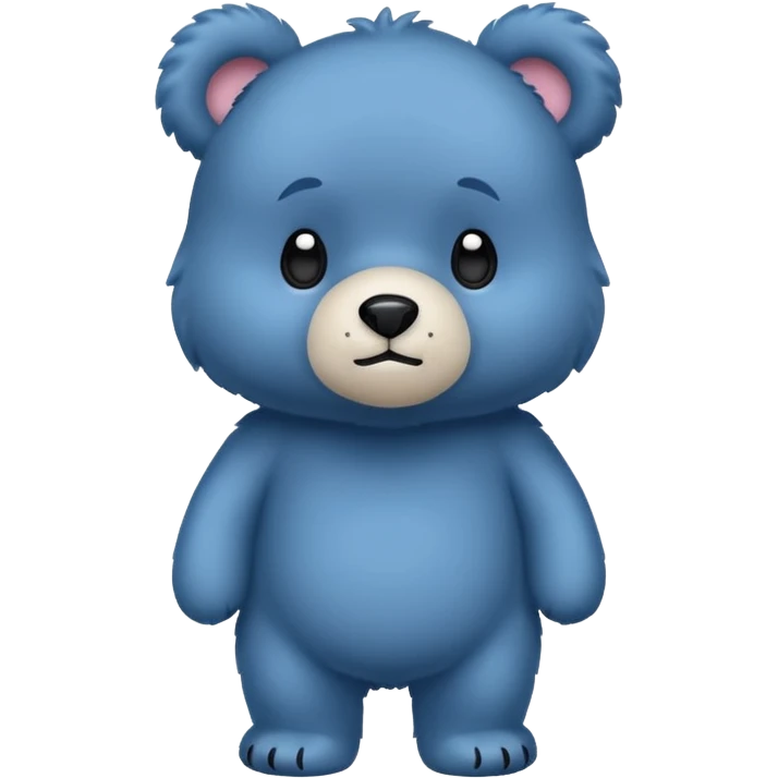 blue bear that is blue-colored emoji