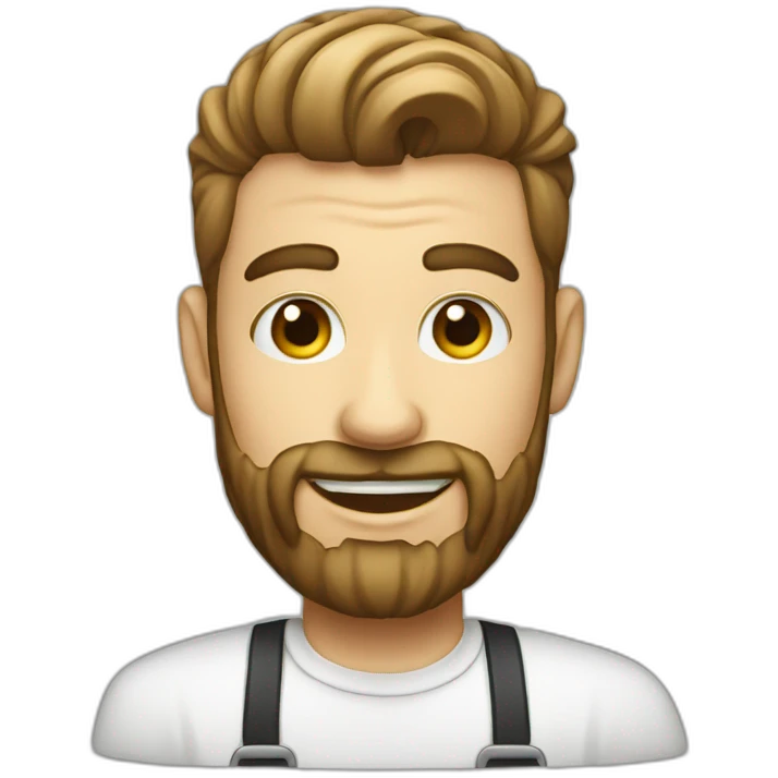 White barber Singer with micro emoji