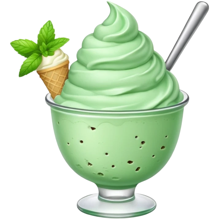cup mint ice cream emoji
