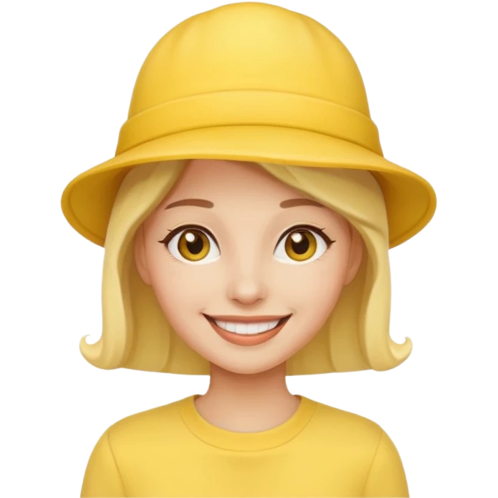 woman in yellow hat emoji