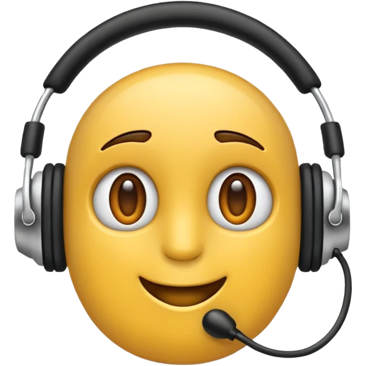 Белые наушники на белом ыоне emoji