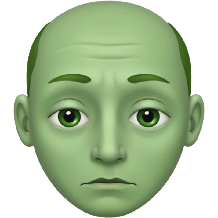generate a green skin sick man, photorealistic emoji