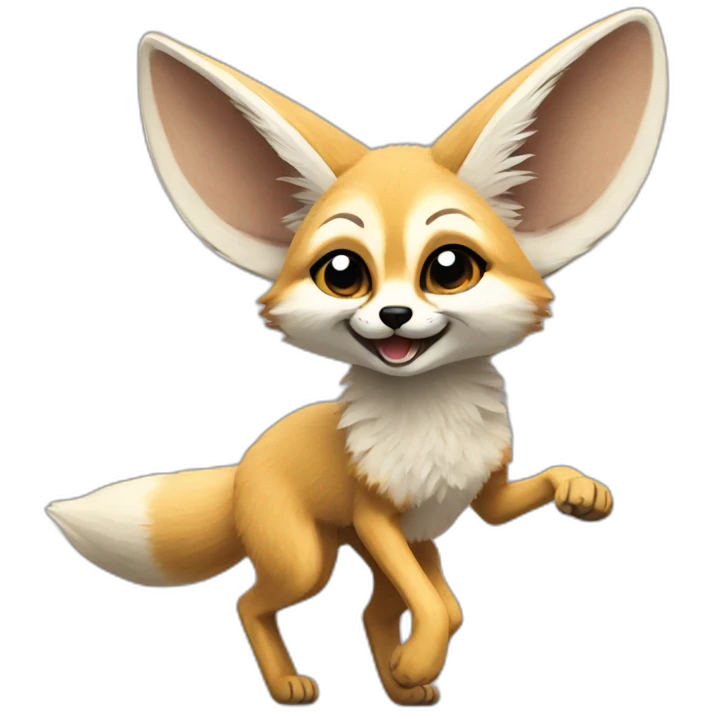 Fennec Fox dancing emoji