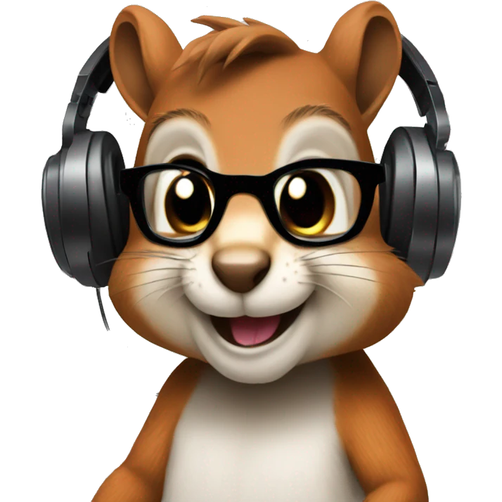 Squirrel dj emoji