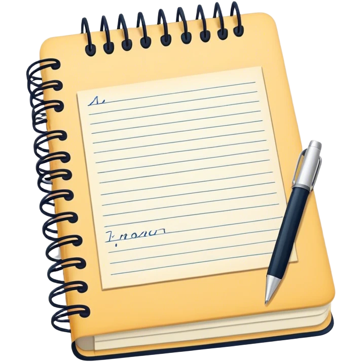 notebook with notes emoji