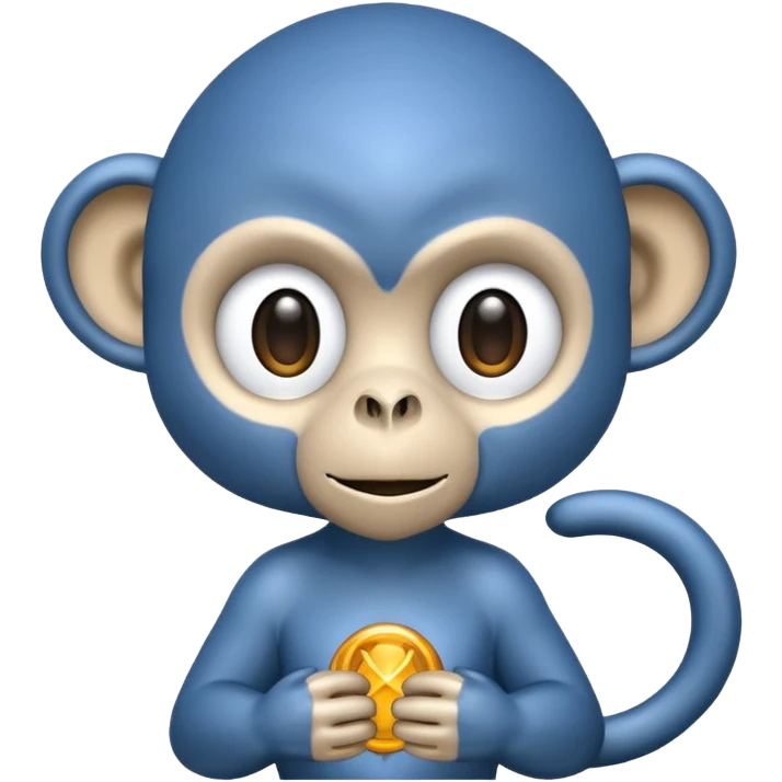 scienist blue monkey emoji