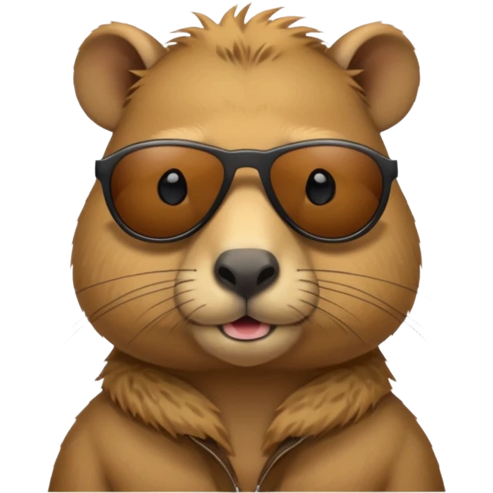 Capybara with sun glasses emoji