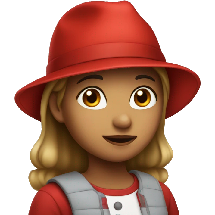 A girl in a red hat emoji