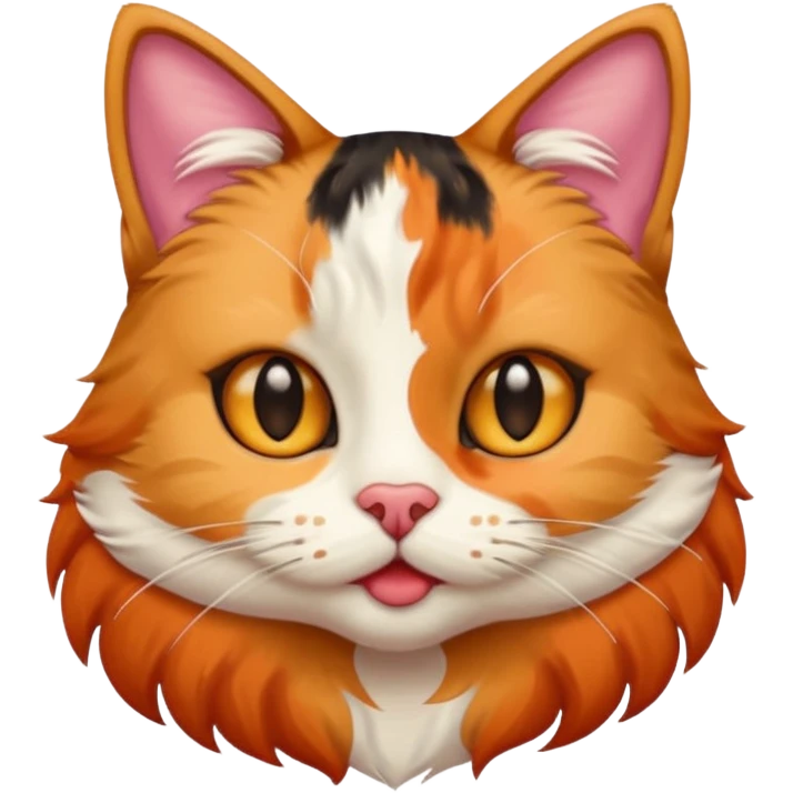 A cat with human lips emoji