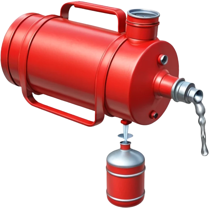 red american gas canister pouring emoji