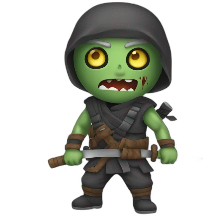 a zombie ninja emoji