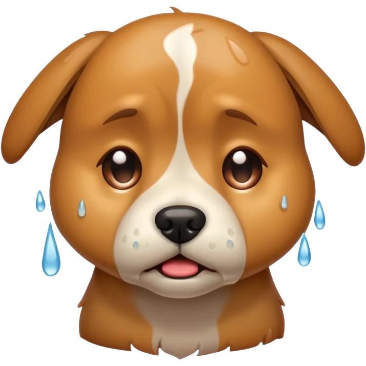 Dog crying  emoji