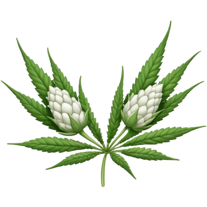 white color marijuana, no color emoji