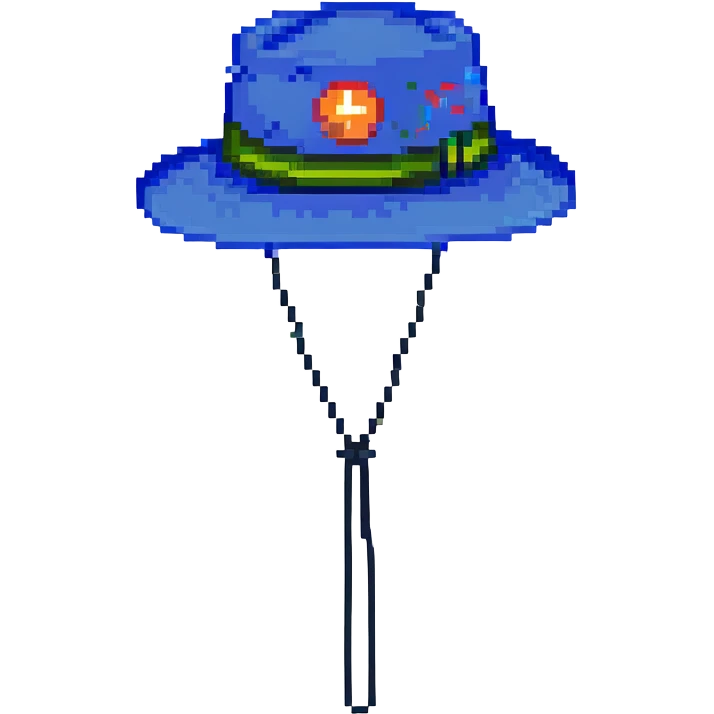 Синяя спортивная панамка со шнурком и надписью SPACEME, no background emoji