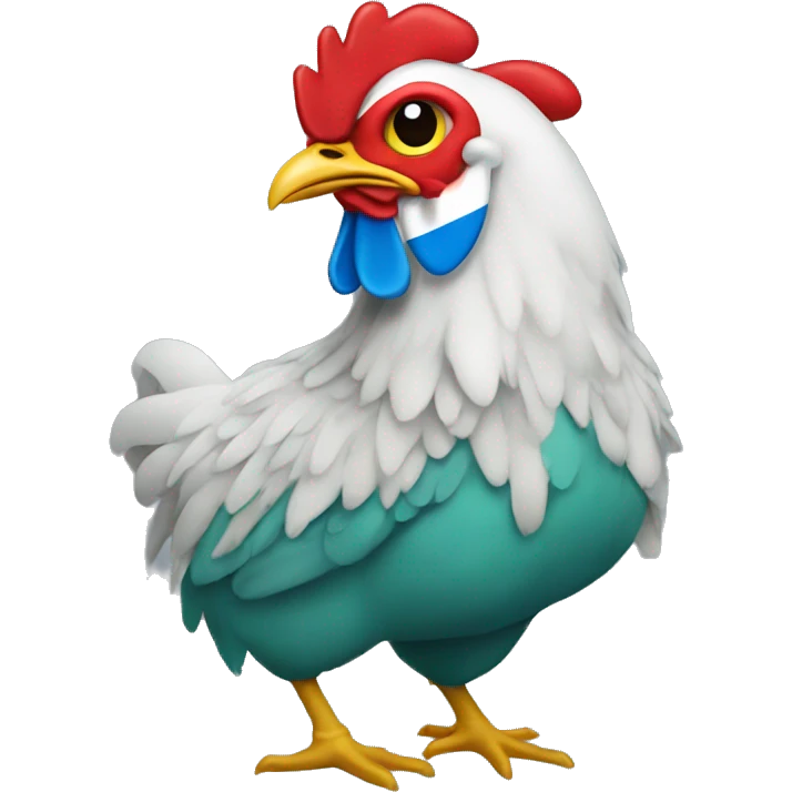 chicken with the color of Türkiye flag emoji