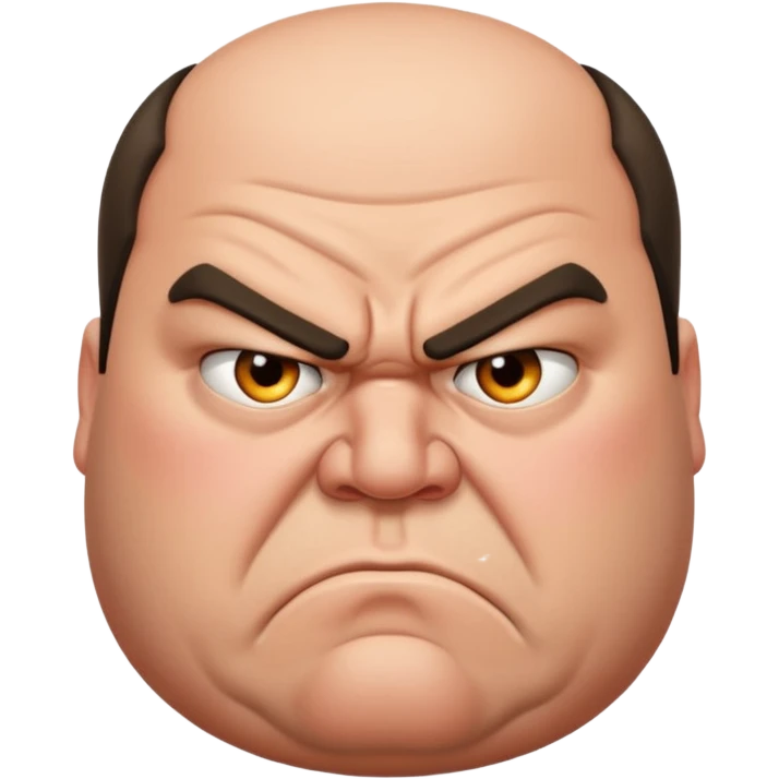 Fat angry man emoji