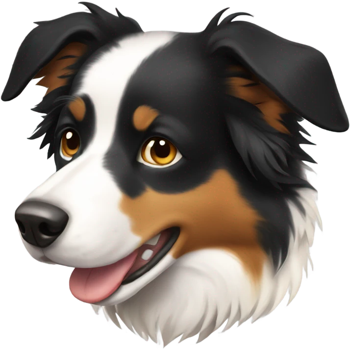Tri colored border collie  emoji