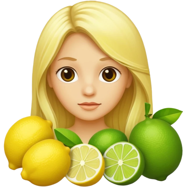 Long blonde hair lemons and limes emoji