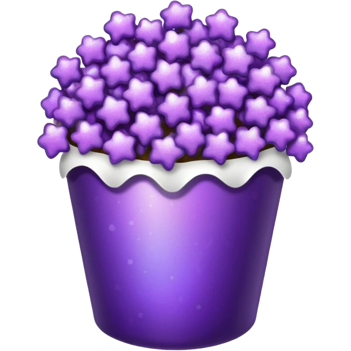 Glitter purple popcorn emoji