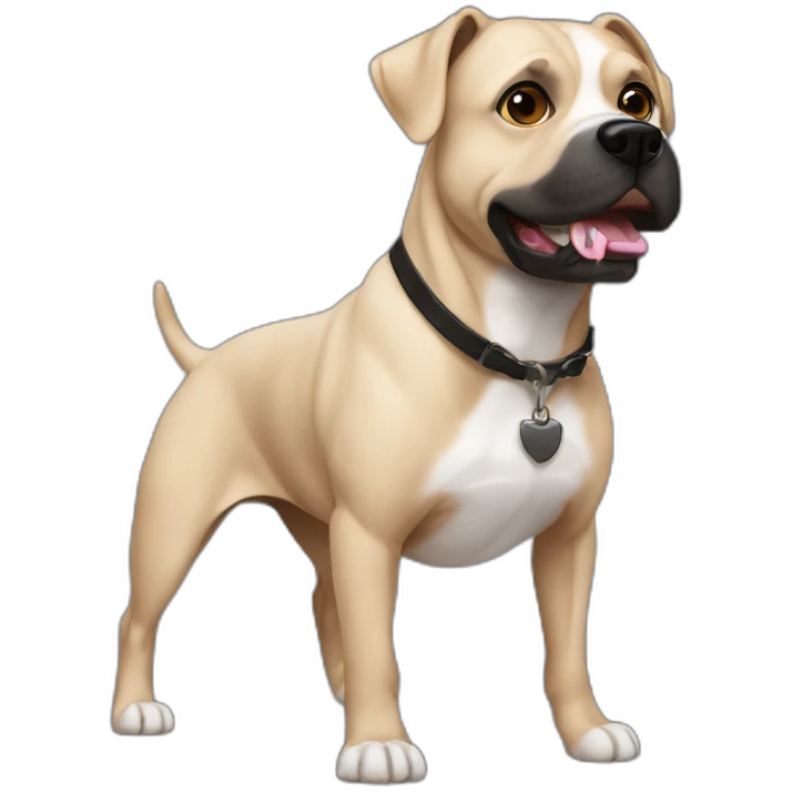 Staffordshire terror brown with black nose emoji | AI Emoji Generator