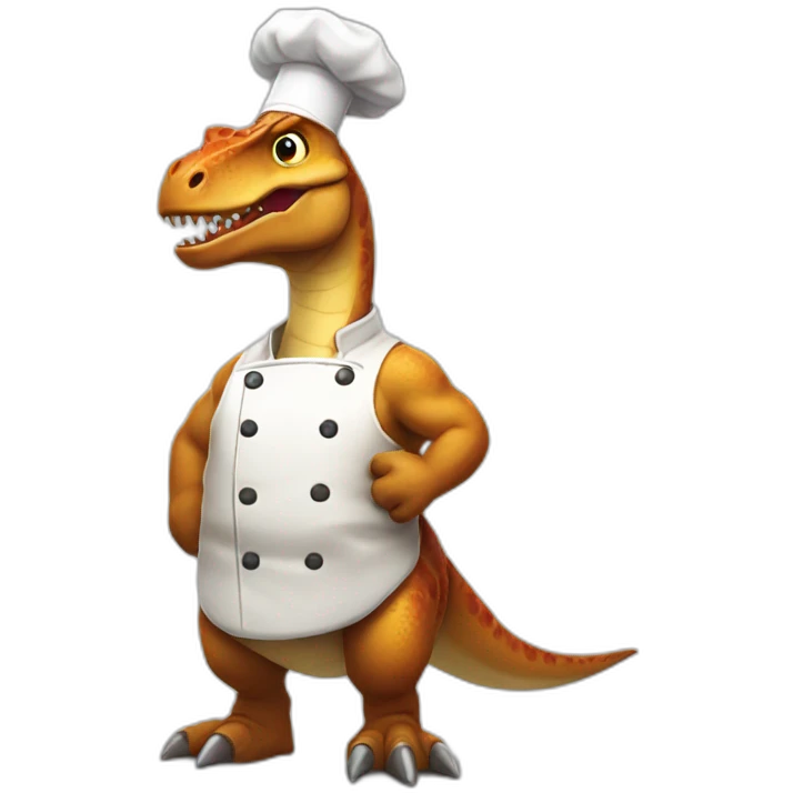 buff dinosaur chef emoji